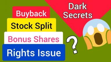 Never Buy These Stocks Blindly 😱 Share Split | Buyback Explained | Bonus Shares Explained | Dividend