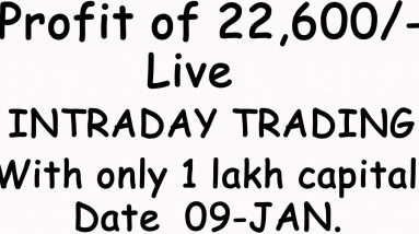 Live trading video 22k profit of trading | Intraday live trading |profits 09-JAN