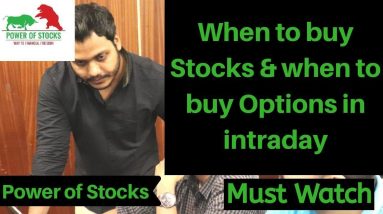 When to buy stocks and options in intraday|Markets timings| Learn with me