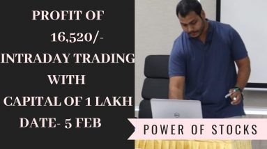 Live trading video 16k profit of trading | Intraday live trading ||profits with in 1 hour Feb-5