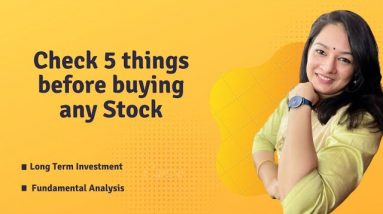 Check 5 things before buying any Stock | Stock Market for beginners #shorts #stockmarket